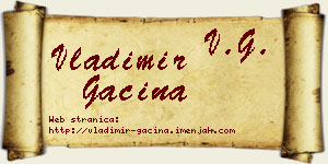Vladimir Gaćina vizit kartica